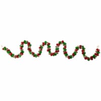 Northlight 5' Red, Green and Gold Jingle Bell Christmas Garland