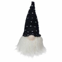 Northlight 10  LED Lighted Black and White Polka Dot Knit Gnome Christmas Figure