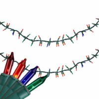 Northlight 300 Count Multi-Color Mini Christmas Light Garland Set, 18ft Green Wire