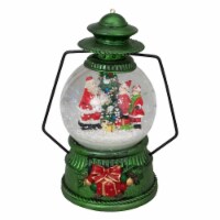 Northlight 8 Santa Claus and Kids By Christmas Tree Lantern Snow Globe