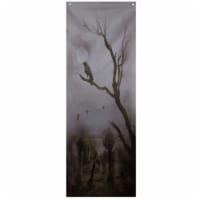 Northlight 70.75 Gray Dark Graveyard Scene Halloween Door Decoration