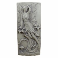 NorthLight 34338711 31 in. Ivory Fairy & Lily Flower Wall Plaque