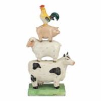 NorthLight 34338747 11.5 in. Stacked Polyresin Farm Animals Outdoor Garden Statue
