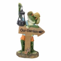NorthLight 34338759 18 Country Frog with Lantern Outdoor Garden Statue