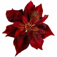 Northlight 9  Red Artificial Poinsettia Clip-On Christmas Ornament