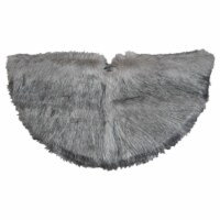 Northlight 36 Beige and Gray Plush Faux Fur Christmas Tree Skirt