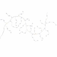 Northlight LED Lighted B/O Pom Pom Garland Christmas Lights - Warm White - 4.25' Clear Wire - Perspective: Main