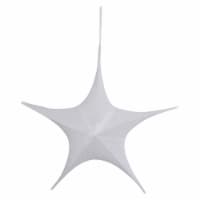 Northlight 30 White Tinsel Foldable Christmas Star Outdoor Decoration
