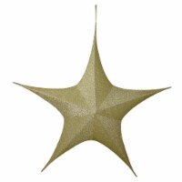 Northlight 51 Gold Tinsel Foldable Christmas Star Outdoor Decoration