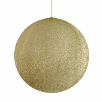 Northlight 19.5  Gold Tinsel Inflatable Christmas Ball Ornament Outdoor Decoration