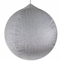 Northlight 27.5 Silver Tinsel Inflatable Christmas Ball Ornament Outdoor Decoration