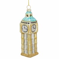 Northlight 4.75 Black and Gold Glass Big Ben Christmas Ornament