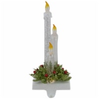 Northlight 9 Battery Operated LED Lighted Candle Christmas Stocking Holder
