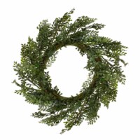 Northlight 32 Mixed Greens Lush Boxwood Artificial Wreath - Unlit