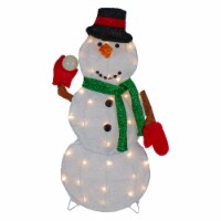 Northlight 24 Black and White Snowman Christmas Outdoor Decoration