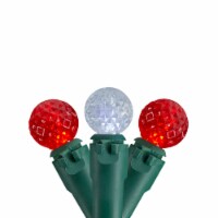 Northlight 50 Count Red and White LED G12 Berry Christmas Lights, 15.9 ft Green Wire