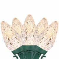 Northlight 50 Count Warm White LED Faceted C9 Christmas Light Set, 20.25 ft Green Wire