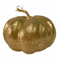 Northlight 7 Gold Crackled Fall Harvest Pumpkin Decoration