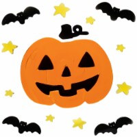 Northlight Jack-O-Lantern and Bat Halloween Gel Window Clings