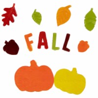 Northlight Fall Leaves and Pumpkins Thanksgiving Gel Window Clings