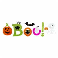 Northlight 14-Piece Orange and Green Boo! Halloween Gel Window Clings