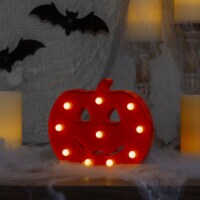 Northlight 8.5 LED Lighted Orange Jack-O-Lantern Halloween Marquee Sign