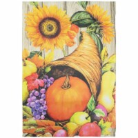 NorthLight 34336787 12.5 x 18 in. Cornucopia & Flowers Autumn Harvest Flag