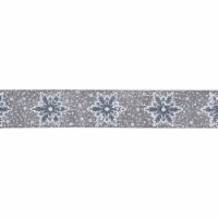 Northlight Gray Snowflake Christmas Wired Craft Ribbon 2.5  x 10 Yards