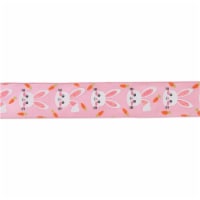 Northlight Pink with Easter Bunny Design Wired Spring Craft Ribbon 2.5  x 10 Yards