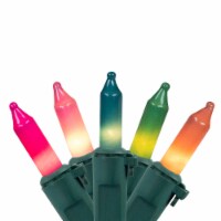 Northlight 35 Count Pastel Multi-Color Mini Easter Light Set, 7ft Green Wire