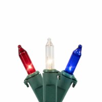 Northlight 100 Count Red, White and Blue 4th of July String Lights, 20 ft Green Wire