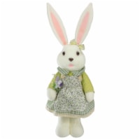 Northlight 20 White and Green Standing Girl Rabbit Easter Figure