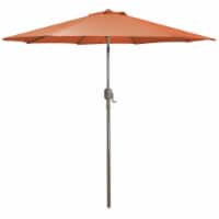 Northlight 34806637 9 ft. Outdoor Patio Market Umbrella with Hand Crank & Tilt, Orange