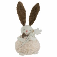 Northlight 14 Beige and Brown Plush Easter Bunny Rabbit Holding a Carrot Spring Figure