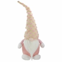 Northlight 24 Pink and Yellow Standing Spring Plush Gnome Figure with a Polka Dot Hat