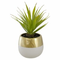 NorthLight 34738382 7 in. Potted Green Artificial Sword Grass Plant