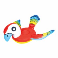 Northlight 34808662 87 in. Jumbo Parrot Ride-On Inflatable Swimming Pool Float, Red & Blue