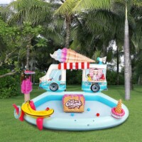 Northlight 34808643 82 in. Ice Cream Truck Inflatable Swimming Spray Pool & Play Center