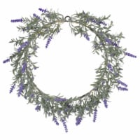 Northlight 34743512 16 in. Artificial LED Lighted Lavender Spring Wreath Lights, White