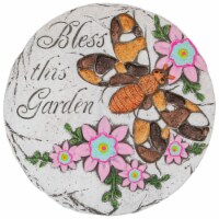 Northlight 34739305 10 in. Bless this Garden Outdoor Floral Garden Stone