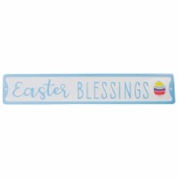 Northlight 20.25 Metal Easter Blessings Sign with Eggs Wall Decor