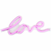 Northlight 34769343 18 in. Pink LED Lighted Love Neon Style Valentines Day Wall Sign