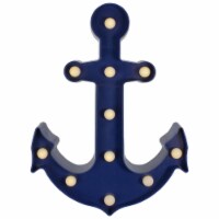 Northlight 34769360 12.5 in. Anchor LED Marquee Wall Sign, Blue