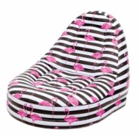 Northlight 34808657 49 in. Inflatable Poolside Flamingo Lounge Chair, Pink & Black