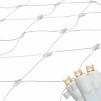 Northlight 4' x 6' Warm White LED Wide Angle Net Style Christmas Lights, White Wire