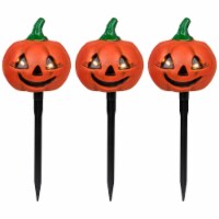 Northlight Set of 3 LED Lighted Jack-o-Lantern Halloween Pathway Markers