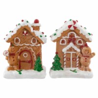 Northlight Set of 2 Gingerbread Houses With Gingerbread Boy and Girl Christmas Decoration 5