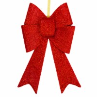 Northlight 26  LED Lighted Red Tinsel Bow Christmas Decoration