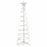 Northlight 4ft LED Lighted Spiral Cone Tree Outdoor Christmas Decoration, Multi Lights