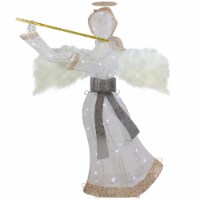 Northlight 36 LED Lighted Lace Angel with Flute Outdoor Christmas Decoration